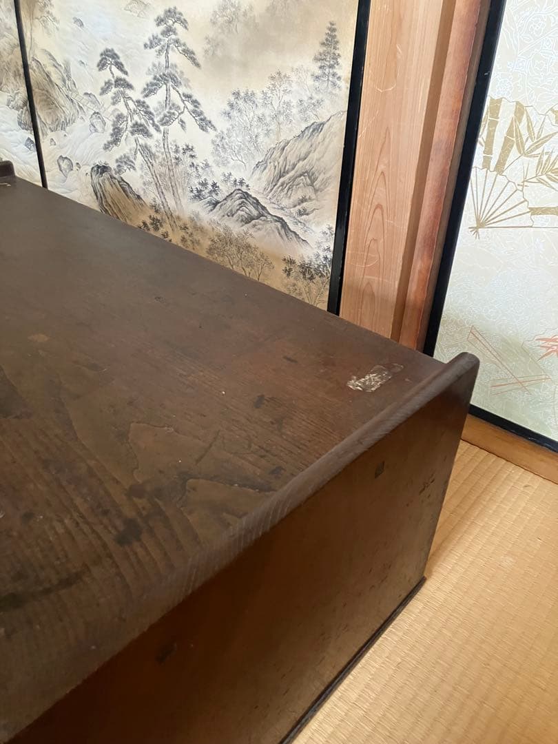 ヴィンテージ 文机 テレビ台 ローテーブル 無垢材 古道具 昭和レトロ