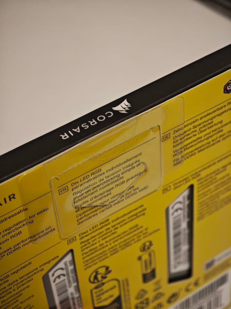 メモリー Corsair Vengeance RGB DDR5 32GB 6000MHz