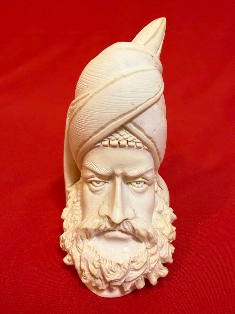 メシャムパイプ ★☆ 海泡石 彫刻 人面 トルコパイプ トルコ 喫煙具 人面彫刻