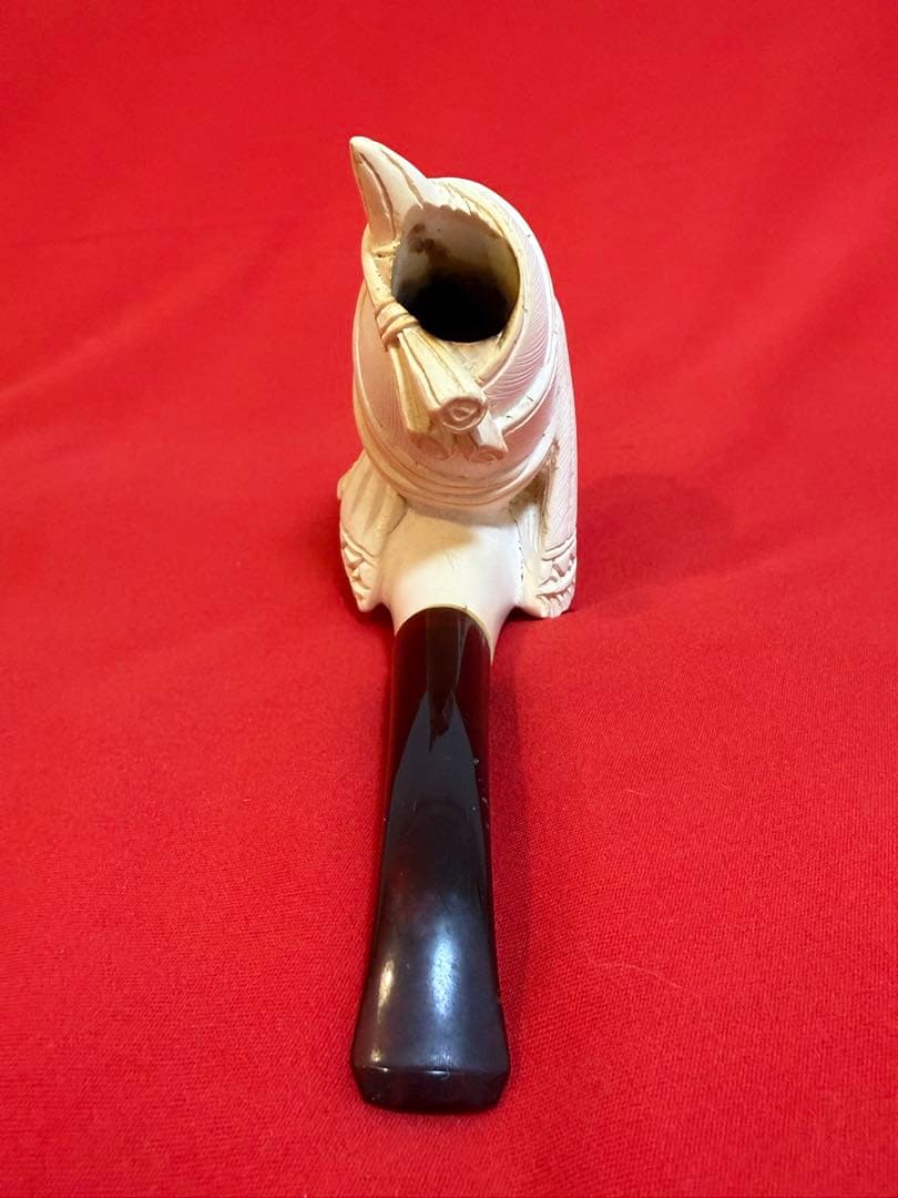 メシャムパイプ ★☆ 海泡石 彫刻 人面 トルコパイプ トルコ 喫煙具 人面彫刻