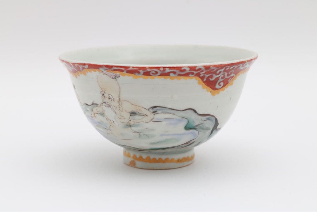 北井真衣 茶碗 九谷焼 絵付 染付 / 陶器 陶芸 作家 現代作家 美術 一点物