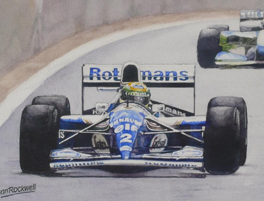 Interlagos, 1994. FW16 アイルトン・セナ 水彩画