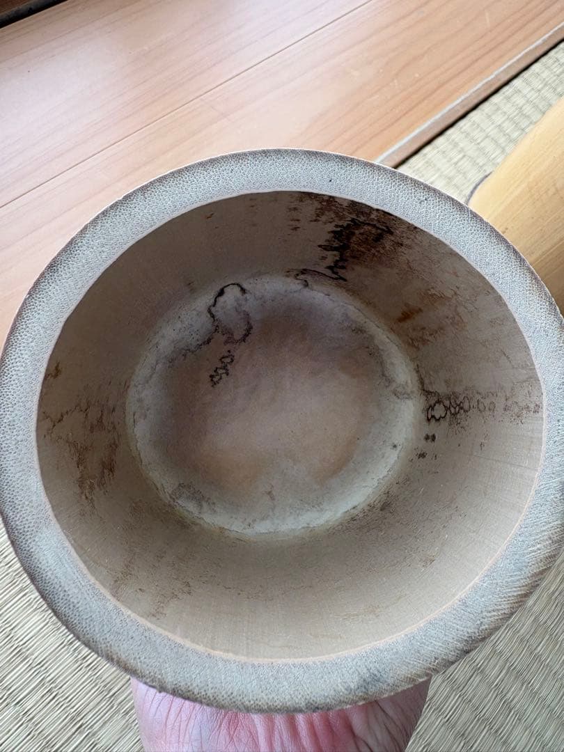 69 美品！短三管筒　3本セット　竹製　華道　生花　格花　花器　水仙