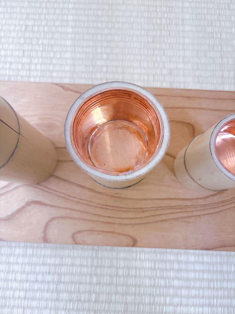 69 美品！短三管筒　3本セット　竹製　華道　生花　格花　花器　水仙