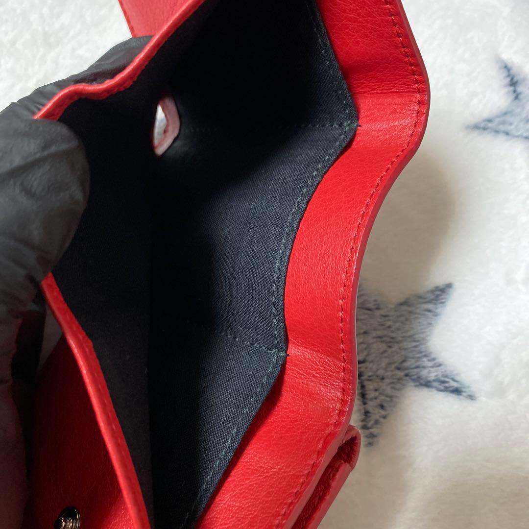 BALENCIAGA レッド 三つ折り財布