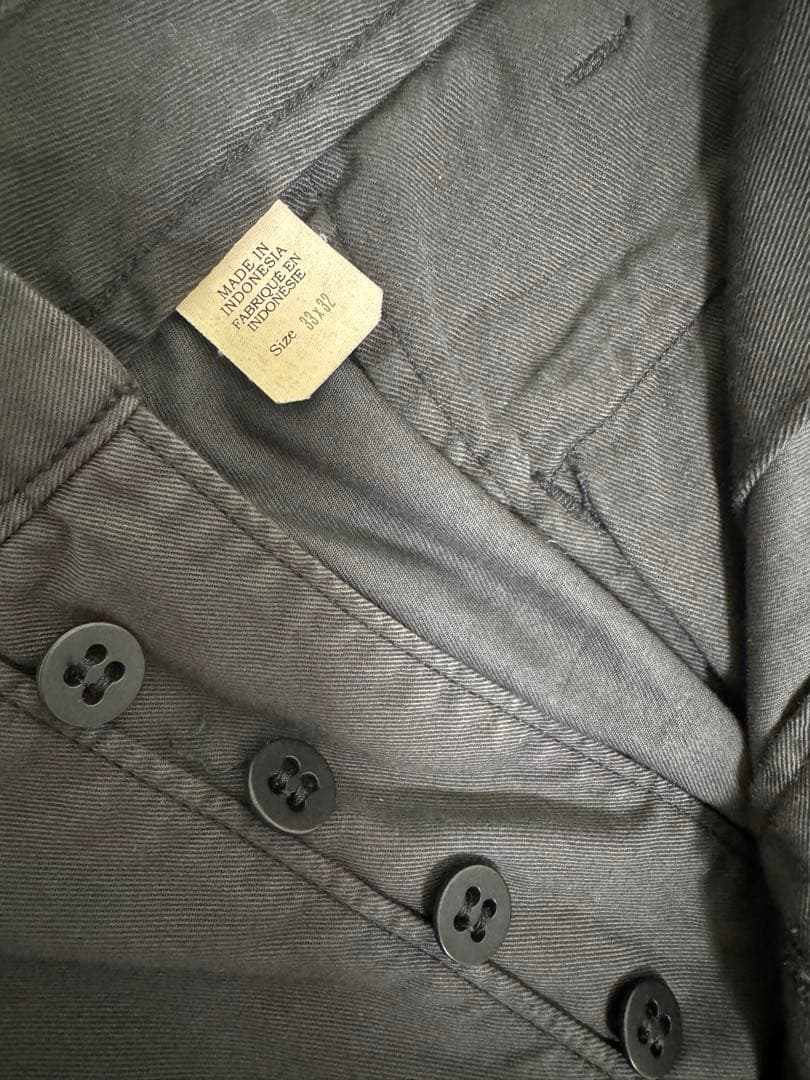 RRLブラック ガーメントダイ オファサーズ トラウザー 墨黒 33/32 新品