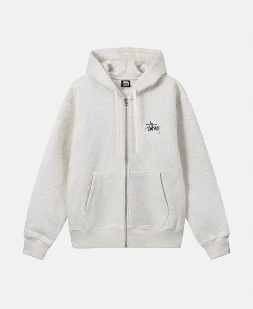 『新品未開封』 STUSSY BASIC ZIP FOOD パーカー　グレー