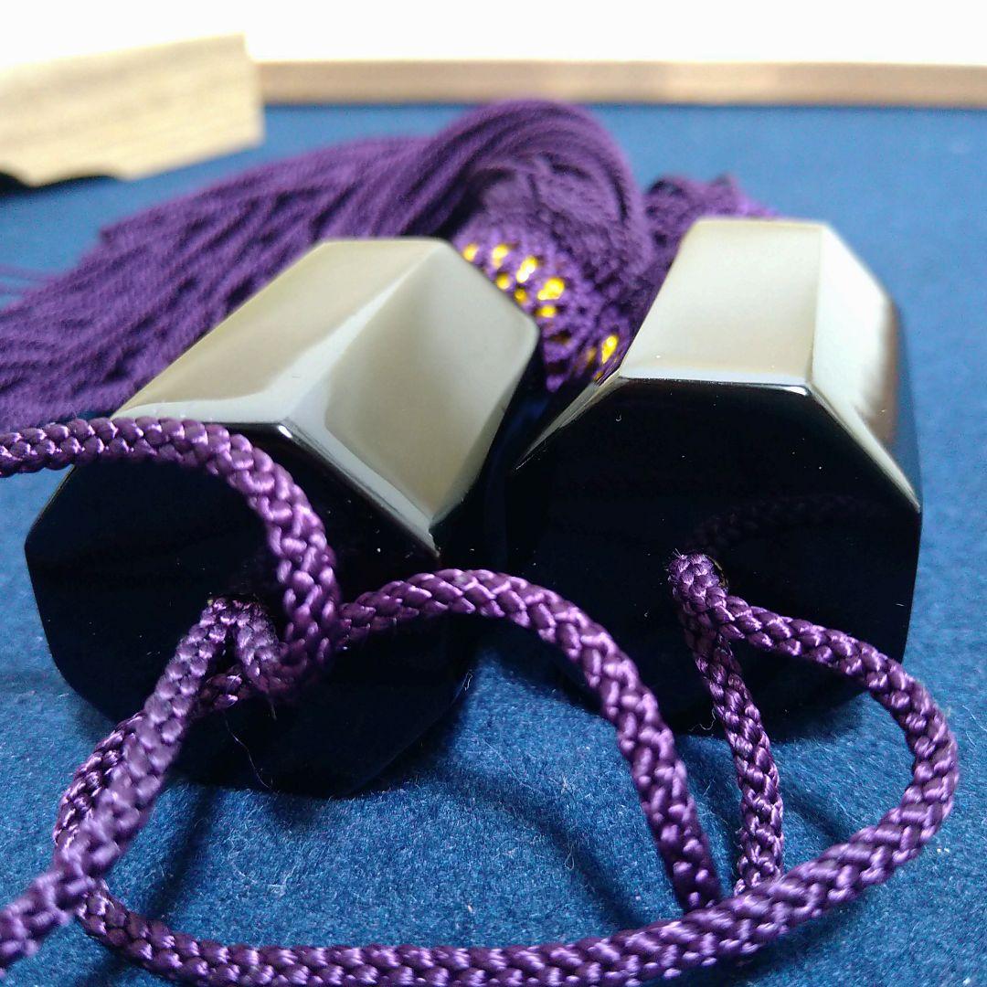 AJ60 風鎮 輪島塗 木製漆塗 八角形 蒔絵家紋 木箱 栞付 未使用