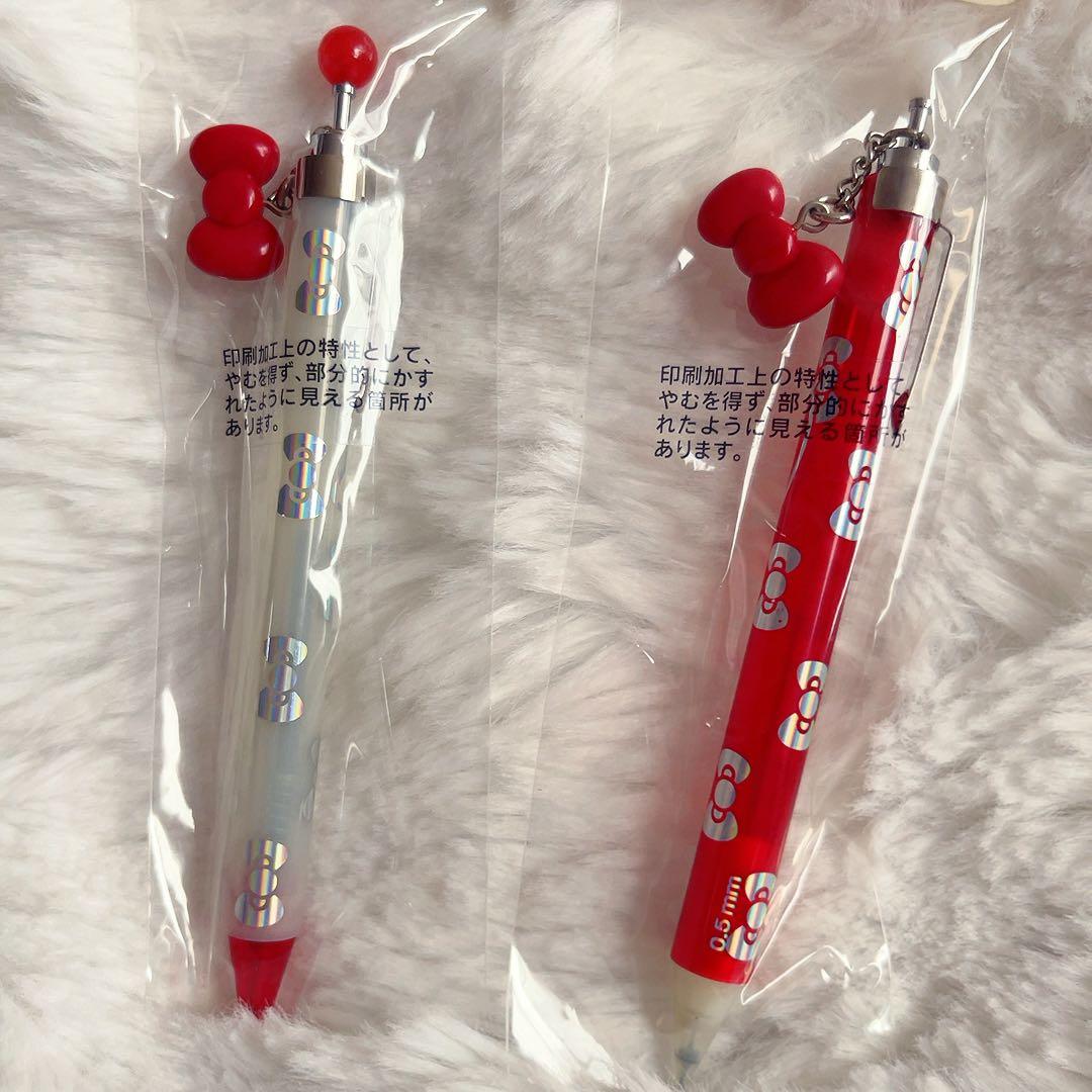 希少レア　ハローキティ　ボールペン　シャープペン　キティリボン　平成レトロ