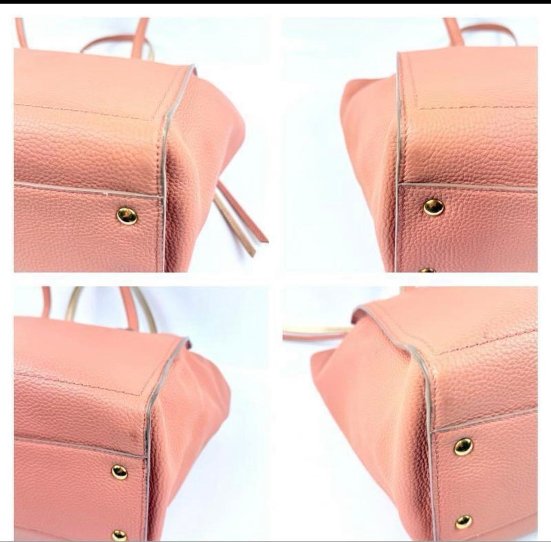 フェラガモ、エイミーピンク レザー トートバッグ