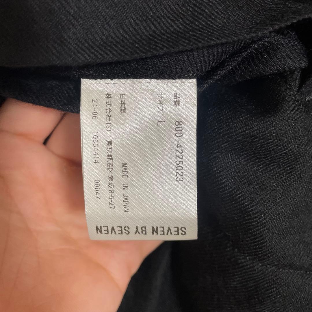 SEVEN BY SEVEN ブラック ジップアップジャケット