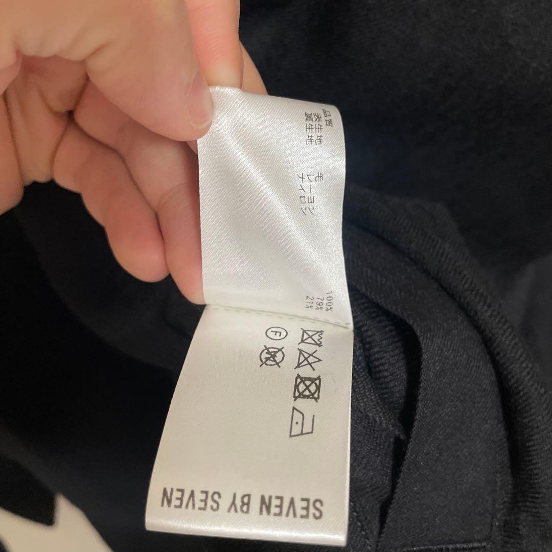 SEVEN BY SEVEN ブラック ジップアップジャケット