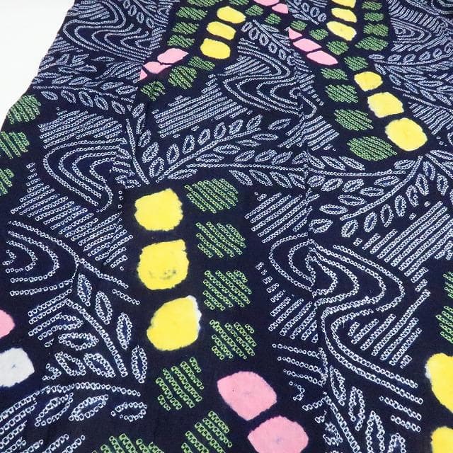 専用Y3194◆美品 有松鳴海絞り 綿 居敷当て・背当て付 手縫い 高級浴衣