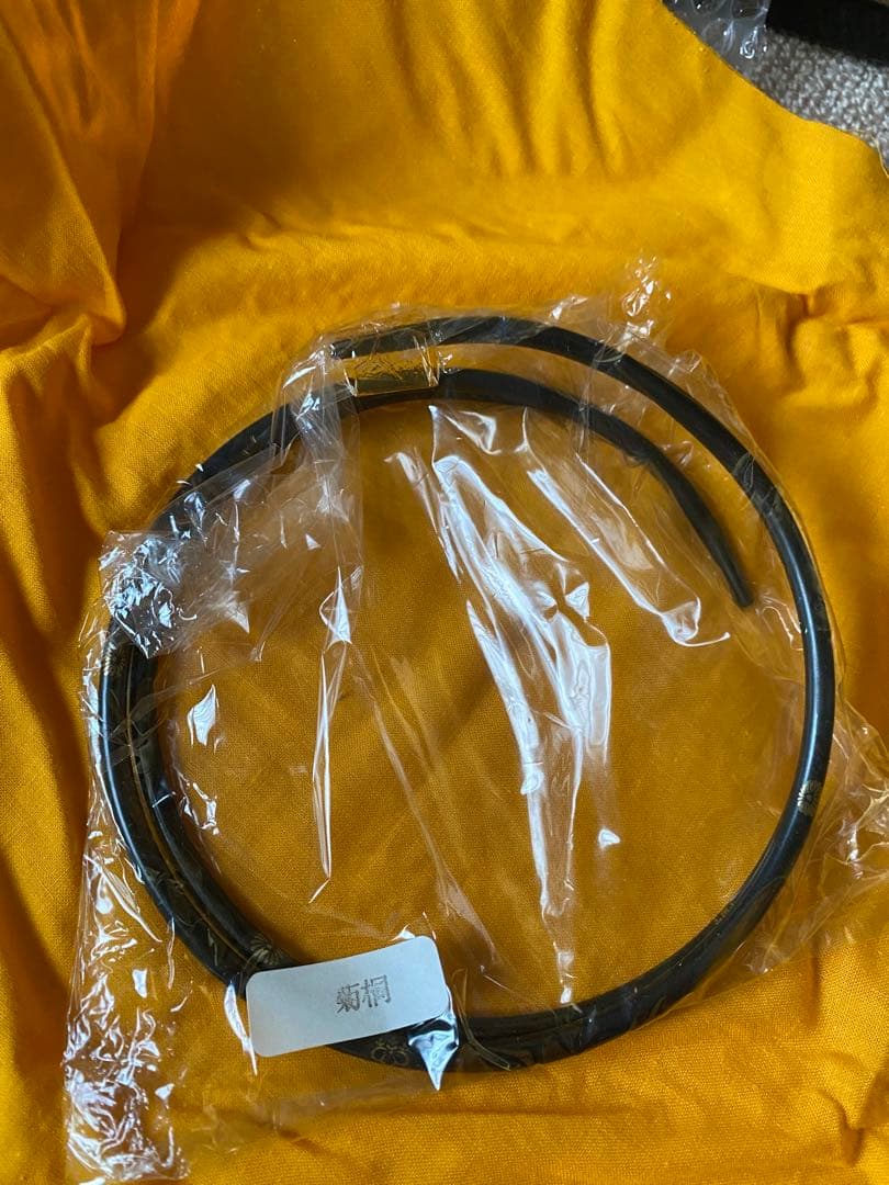 菊桐　象嵌　大鐶　鋳師　金森紹栄氏作　共箱入