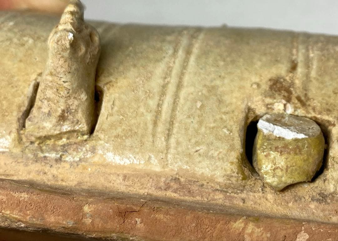 中国宋時代　青磁　陶枕　幅約12㎝　東さ8-0120②