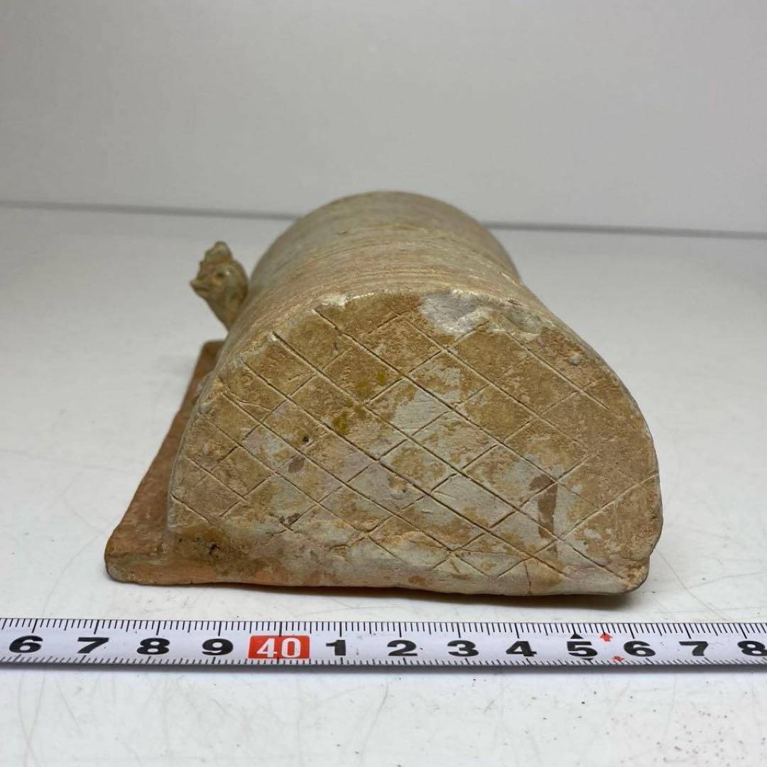 中国宋時代　青磁　陶枕　幅約12㎝　東さ8-0120②