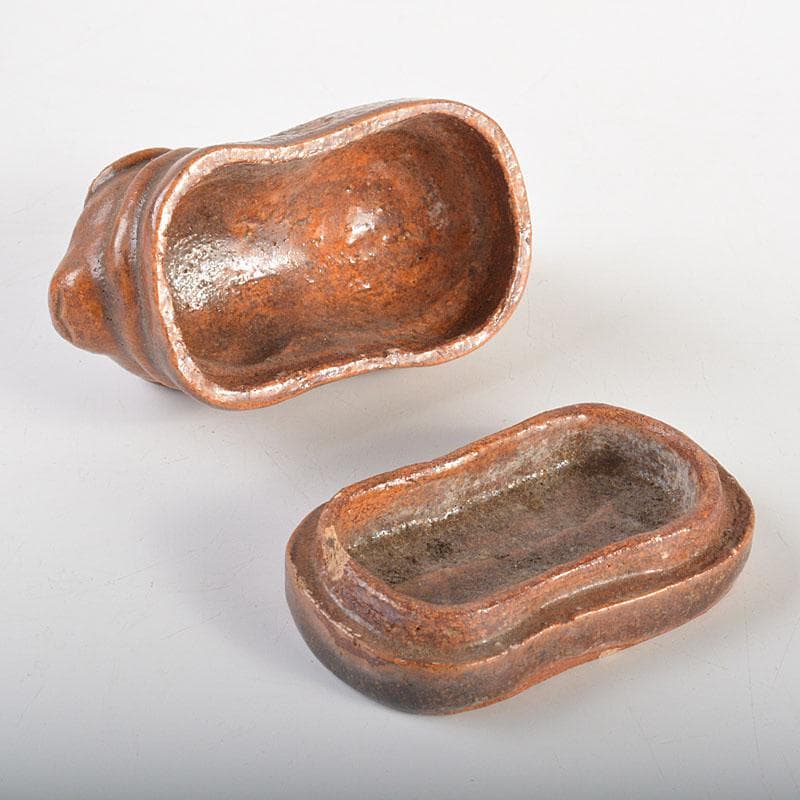 茶道具　大樋焼　九代　大樋長左衛門作　干支　戌　香合　共箱　C　6828