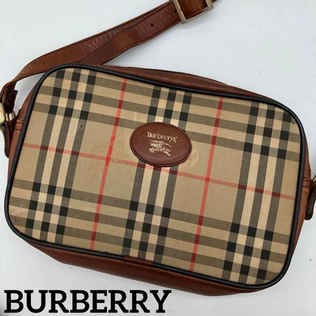 【極美品】　バーバリー　ノバチェック　ショルダーバッグ　ホースロゴ　バーバリーズ