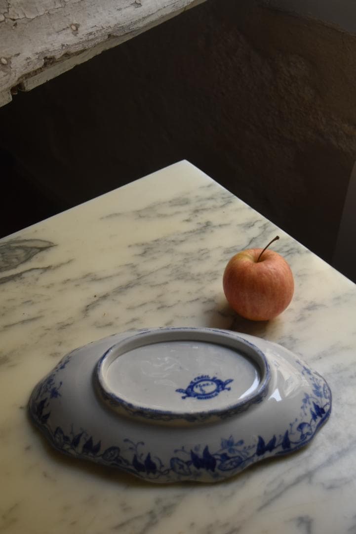 フランス19世紀　クレイユモントロー　ラヴィエ皿　フローラ　アンティーク