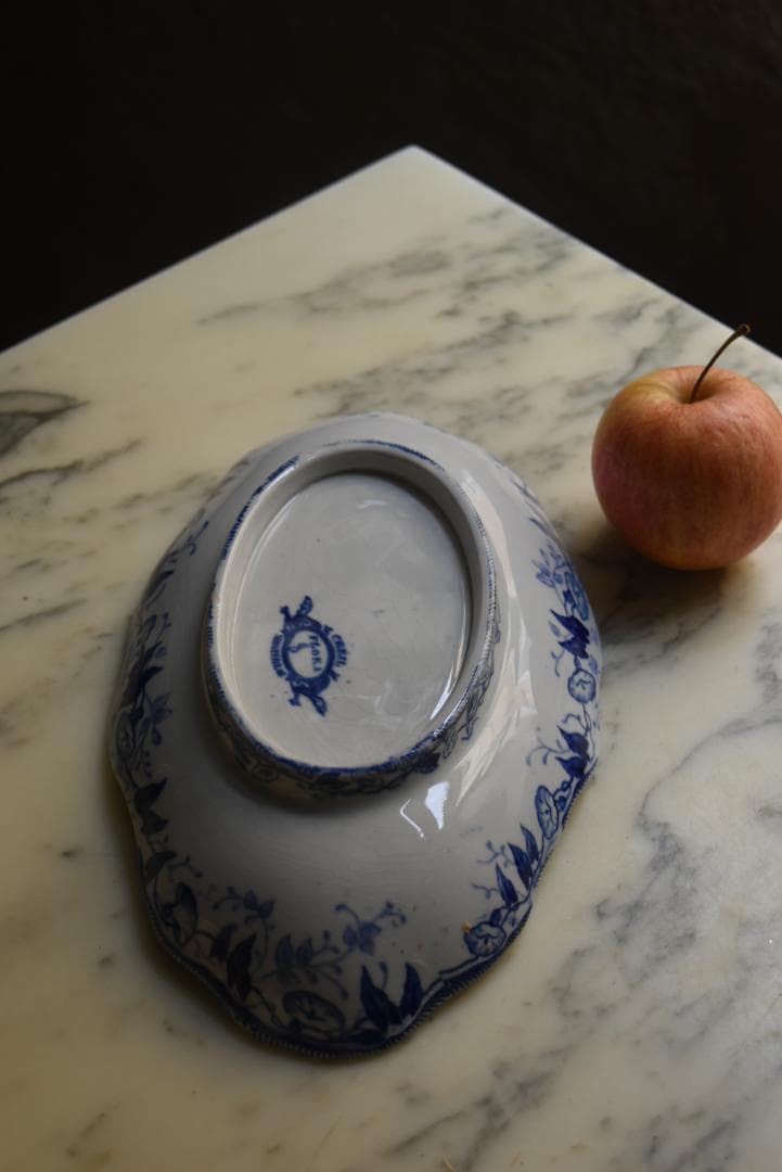 フランス19世紀　クレイユモントロー　ラヴィエ皿　フローラ　アンティーク