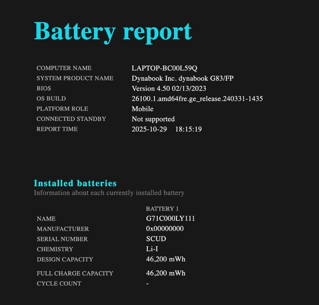 新しいバッテリー、10世代、高速、フルHD、Dynabook G8 8/256