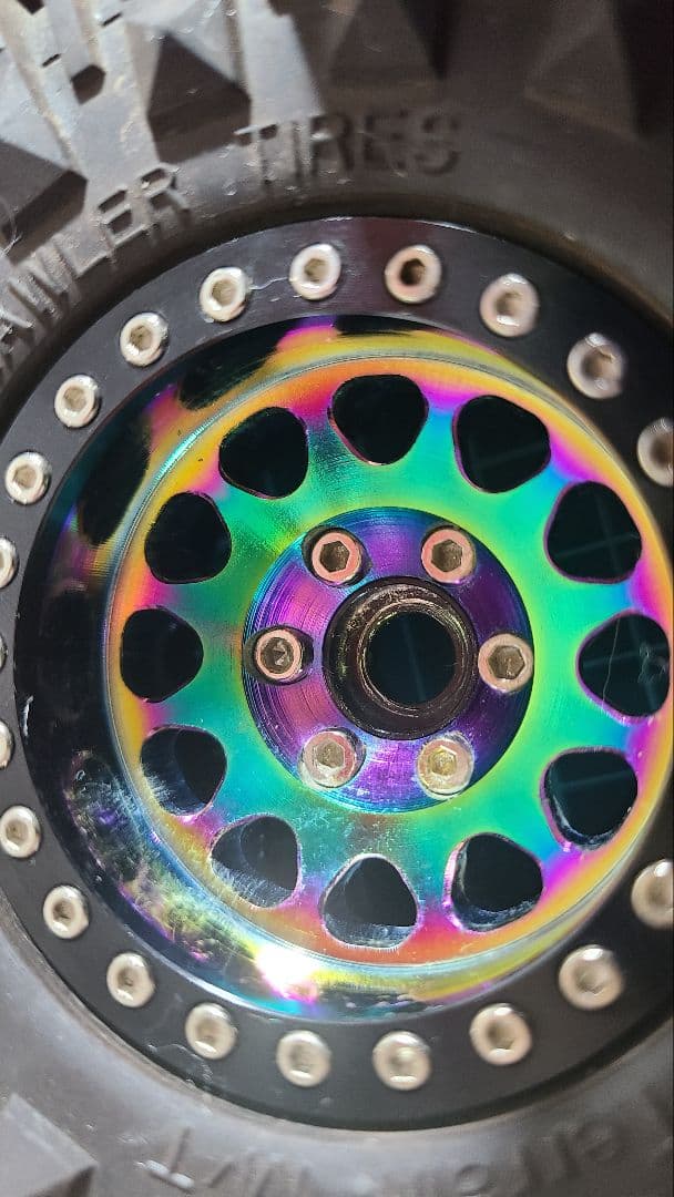 クローラーラジコン用　アルミホイール、タイヤ110㎜