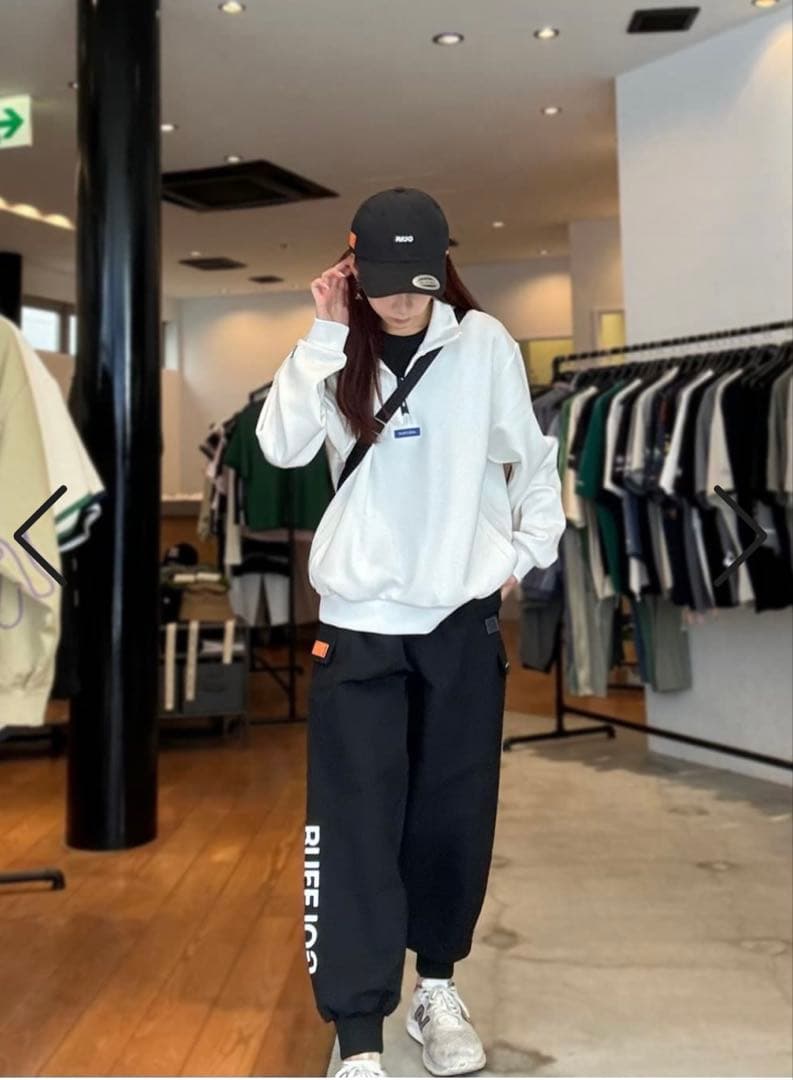 ラフログ　レディース　ハーフジップ　プルオーバー　S