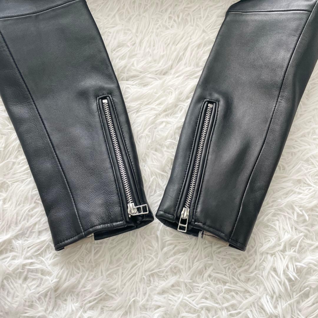 美品✨Rattle Trap シングルライダースジャケット 羊革 サイドラインM