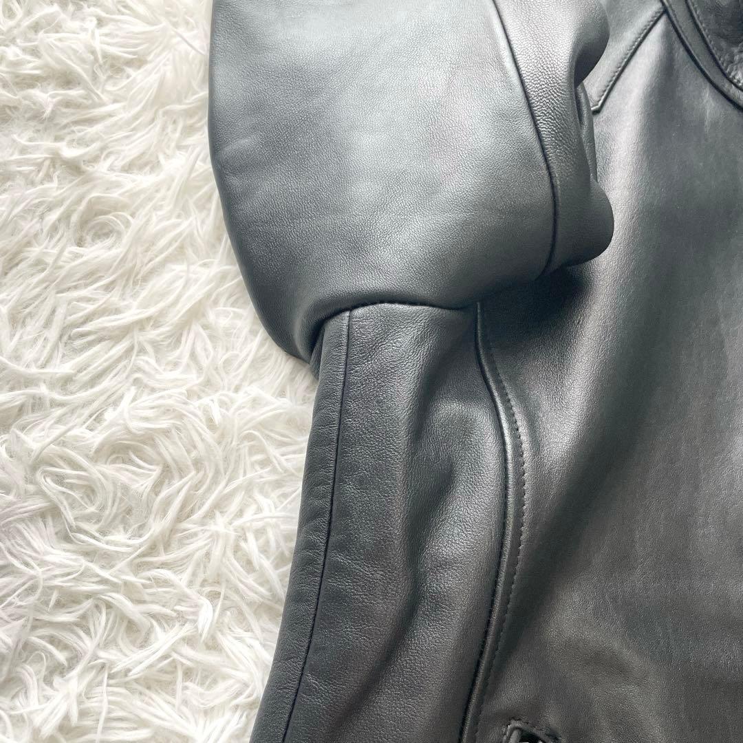 美品✨Rattle Trap シングルライダースジャケット 羊革 サイドラインM