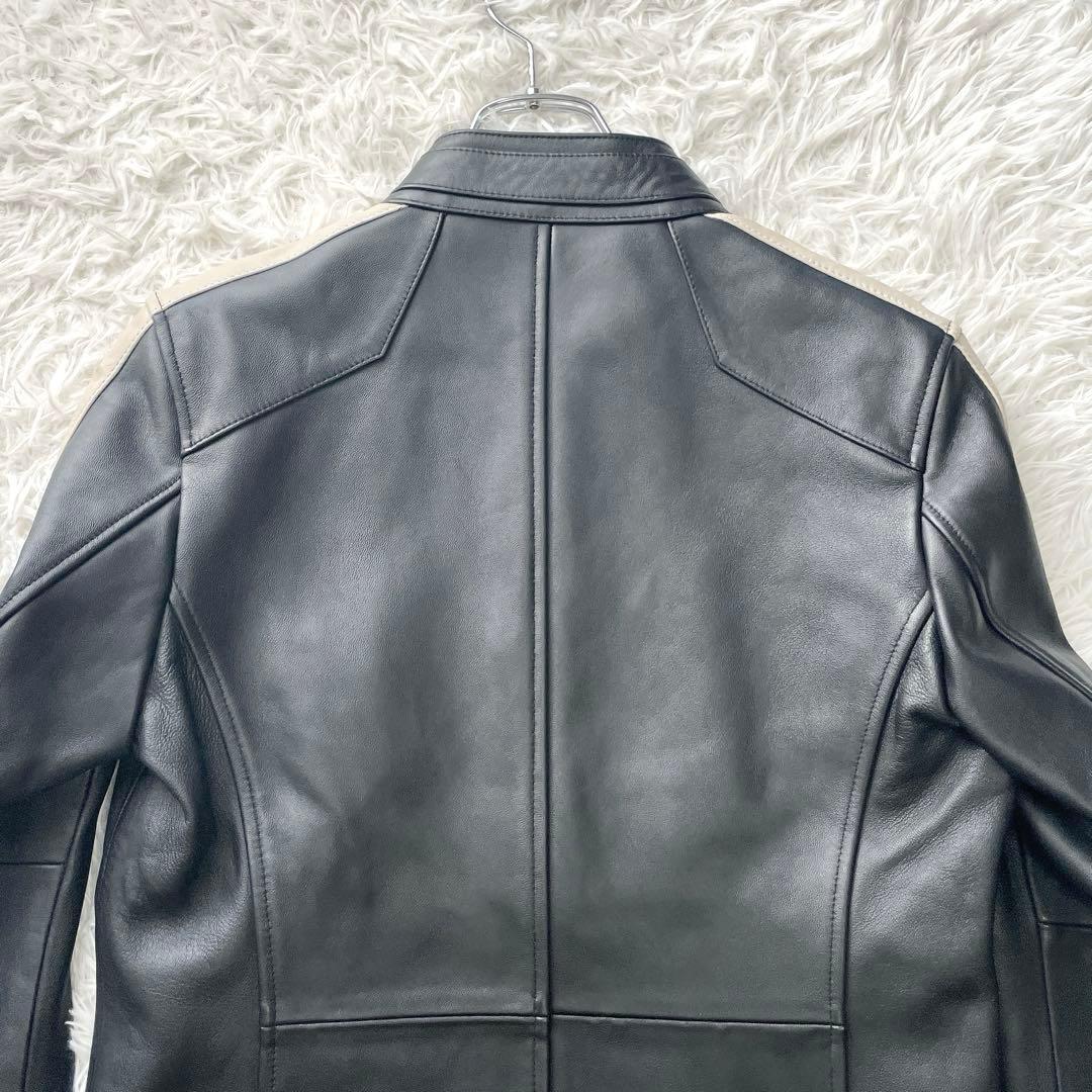 美品✨Rattle Trap シングルライダースジャケット 羊革 サイドラインM