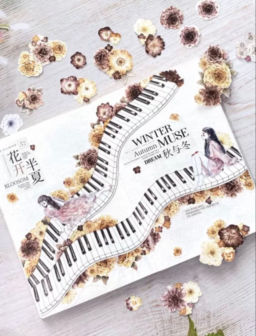 PET 鎏金花园 6cm×4m 海外マスキングテープ　海外マステ　花