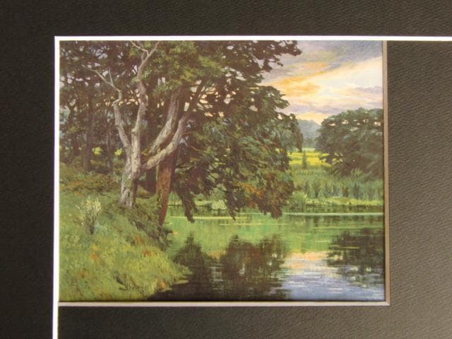 犀川愛子、水源の古樹、希少な画集より、新品高級額・額装付