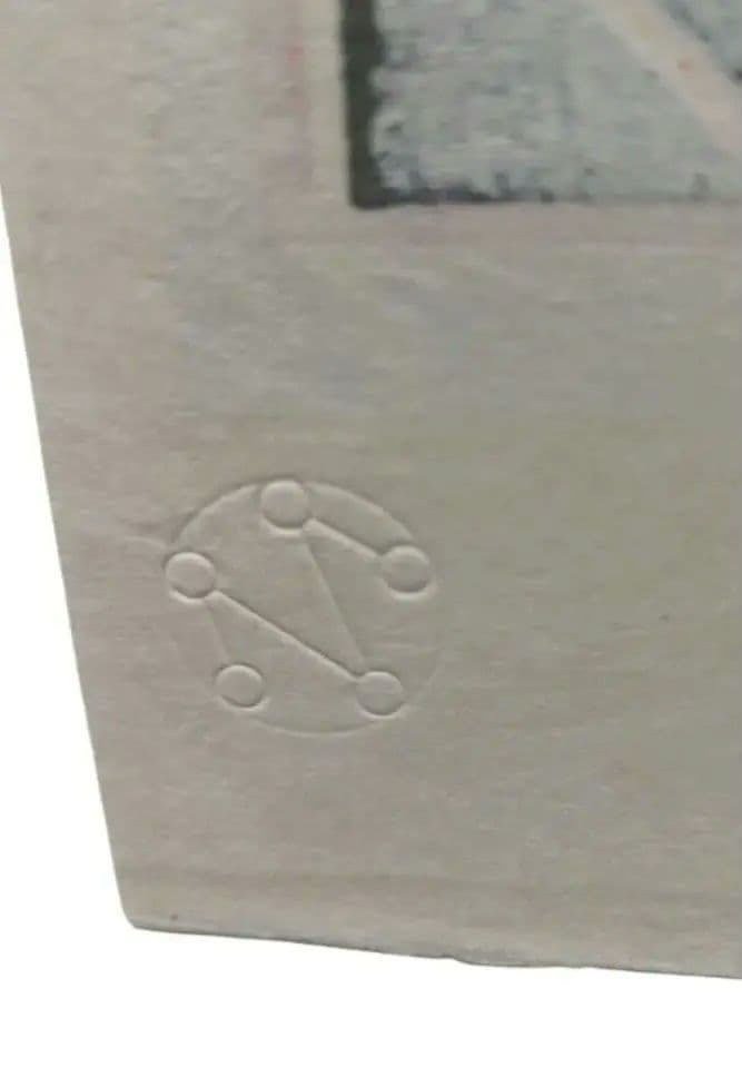 黒崎彰 手摺 木版画 【小さな あぶのく】 流れ星 直筆サイン 額装 元箱