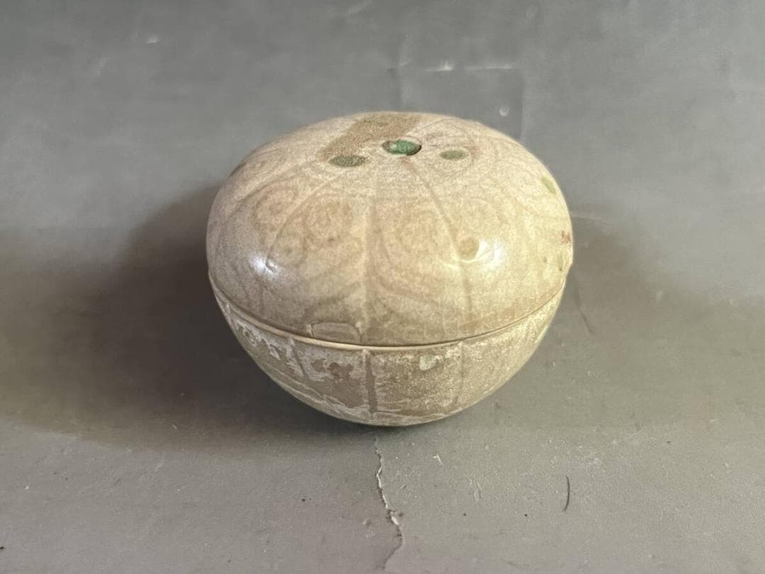 合子■安南 香合 蓋物 お茶道具 青華 宋胡禄 東南アジア 時代物 骨董品■