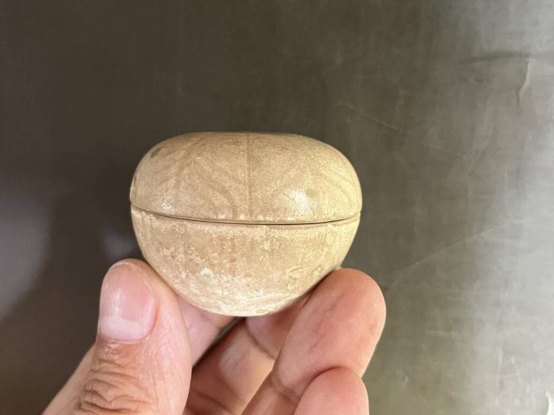 合子■安南 香合 蓋物 お茶道具 青華 宋胡禄 東南アジア 時代物 骨董品■