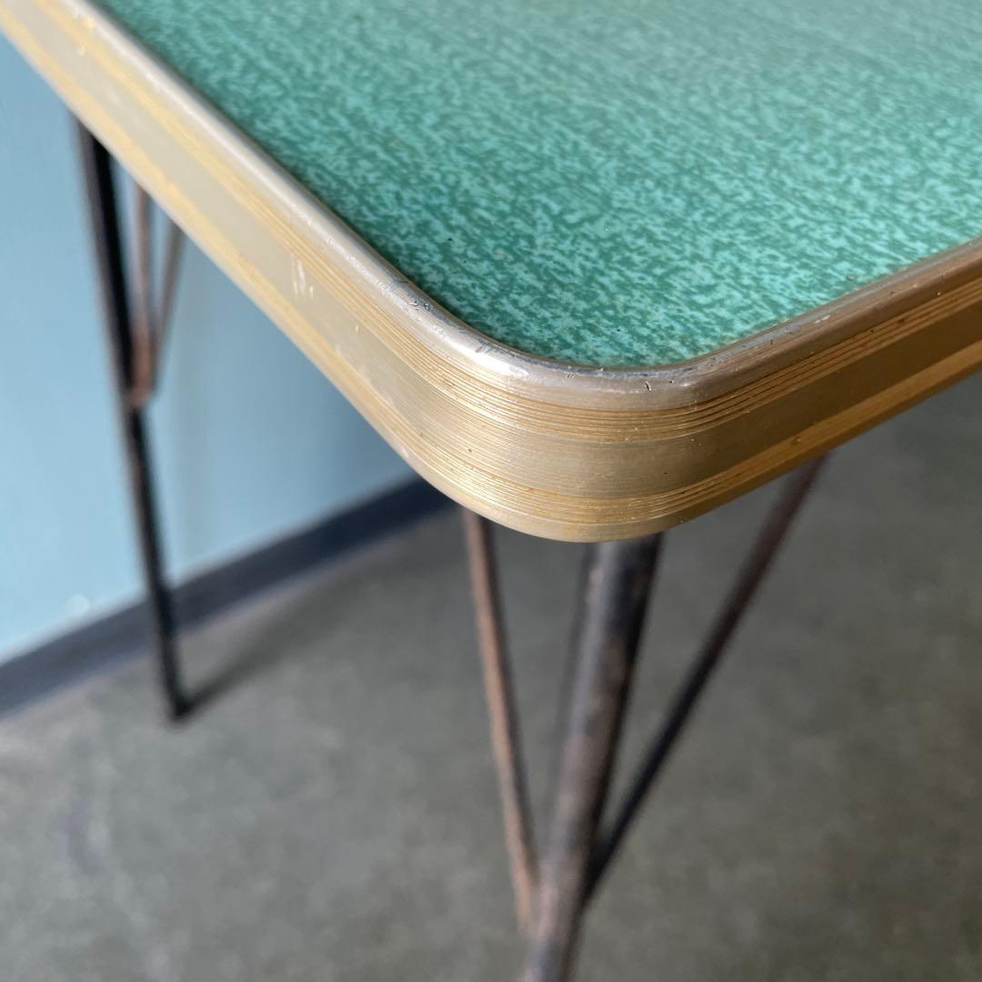 鉄脚テーブル　昭和レトロ