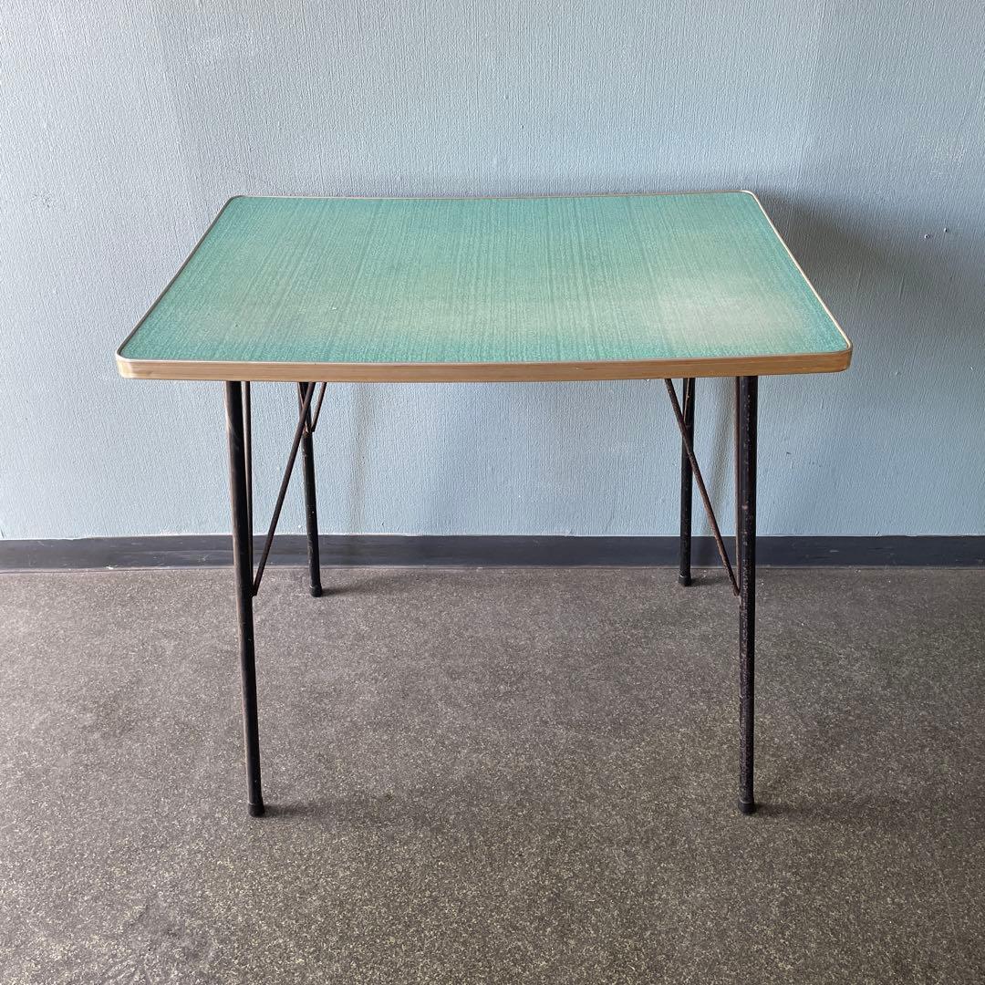 鉄脚テーブル　昭和レトロ