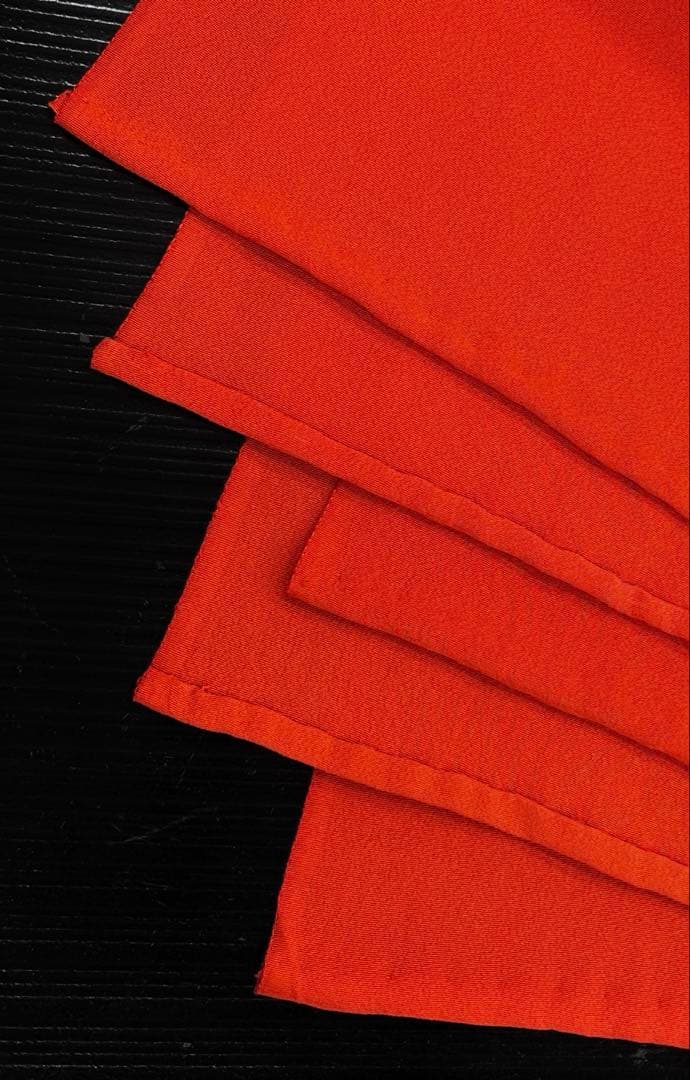 花嫁のれん　加賀のれん　鶴・松・梅／朱色・オフホワイト《こ241》#江戸小もーん