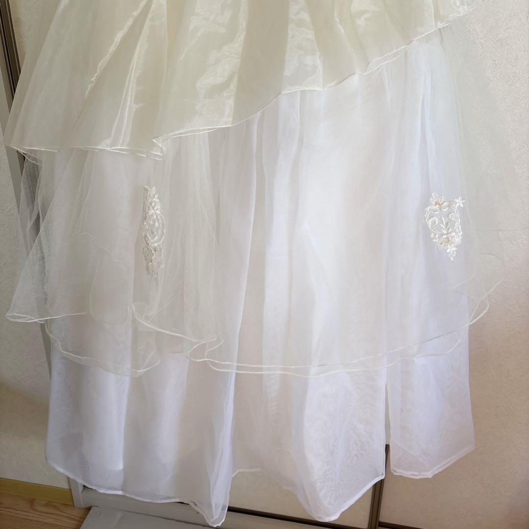 white dress 約9号 約Mサイズ(ウエディング結婚式・発表会・演奏会