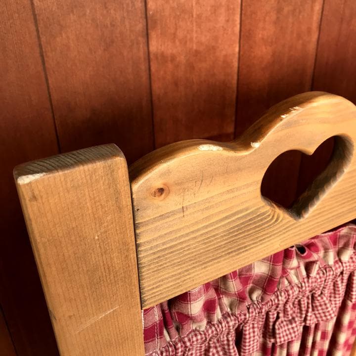 ※傷あり ウッド 木製 パーテーンション カントリー家具 ハート 仕切り 目隠し