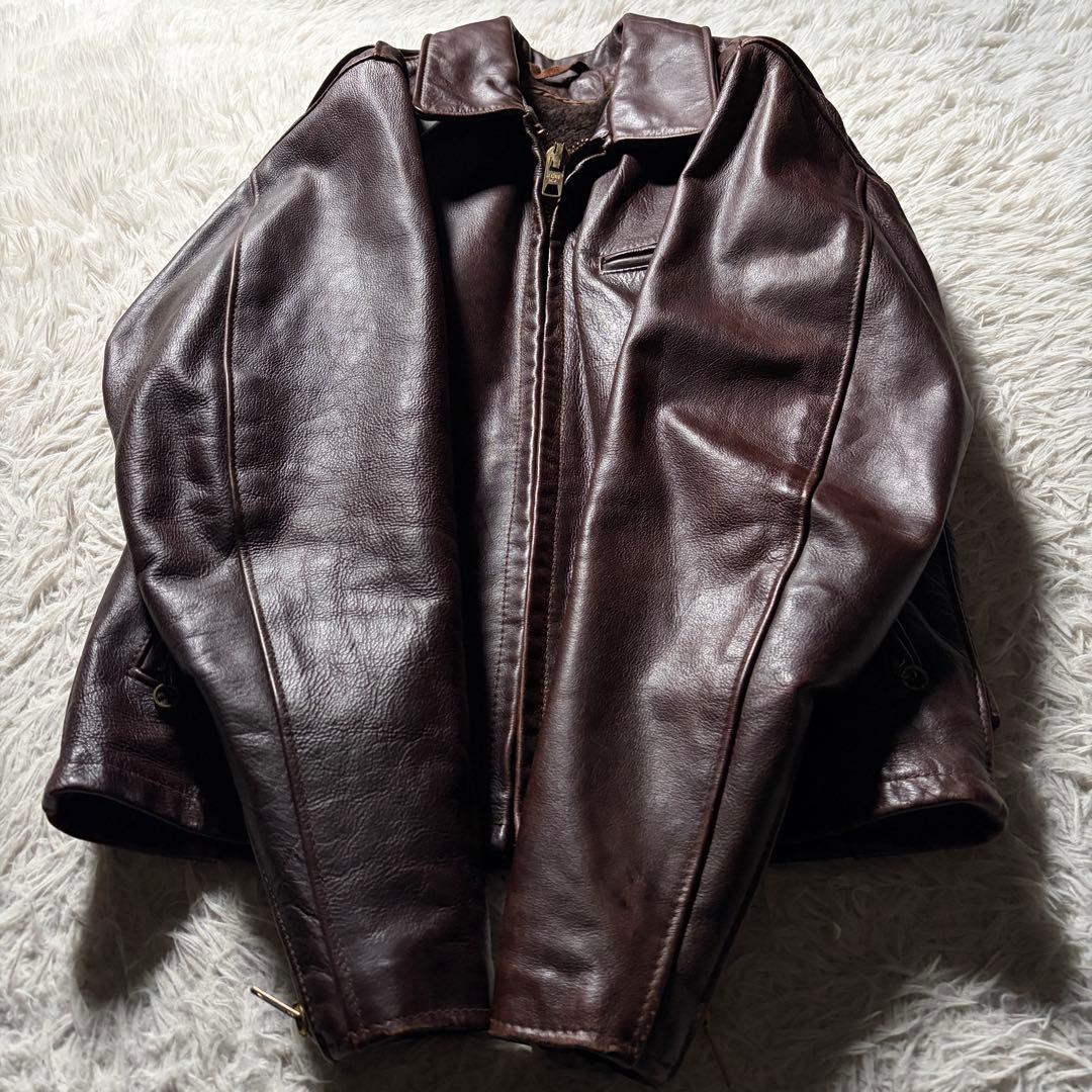 美品/希少✨schott トラッカージャケット　642VS 赤茶　本革　36