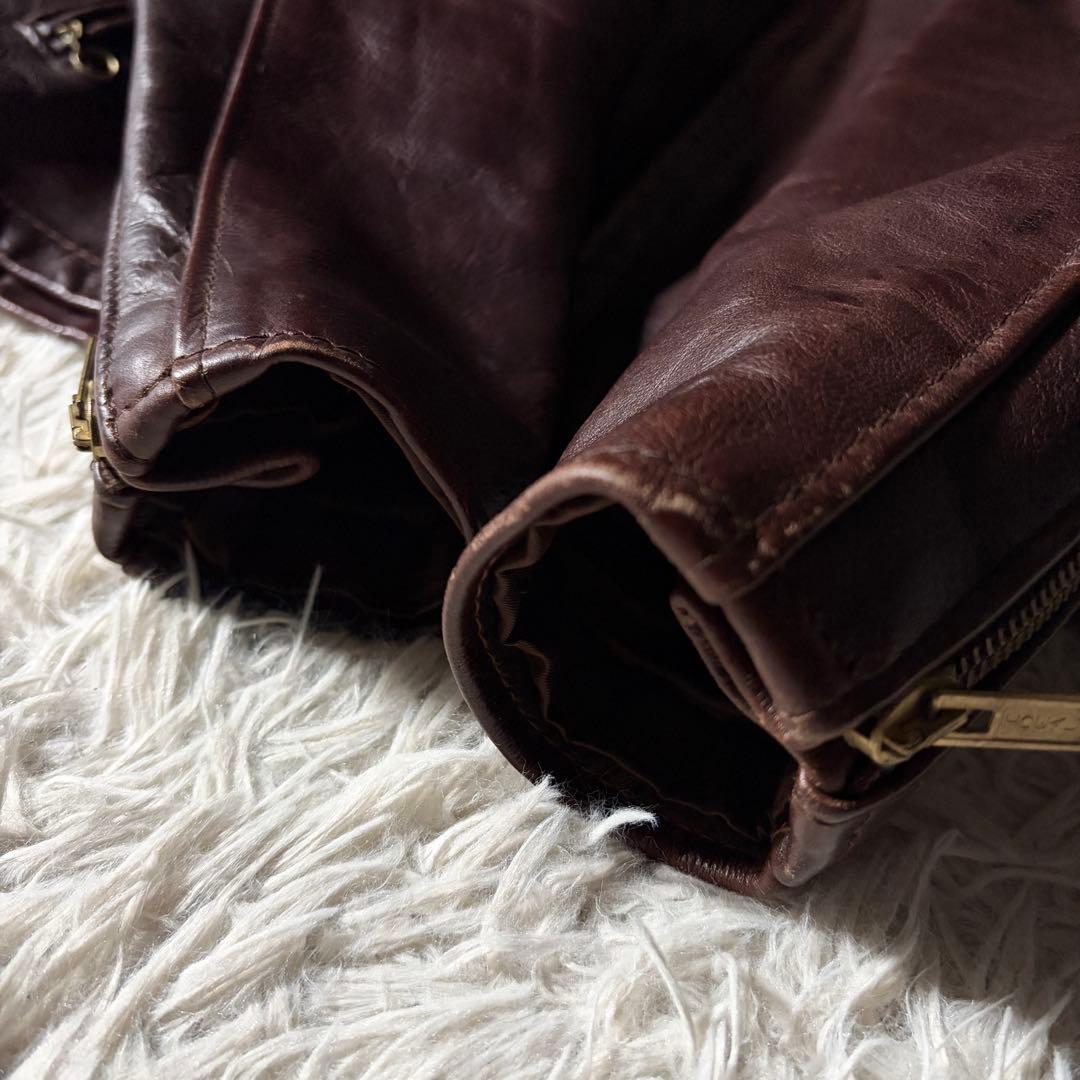 美品/希少✨schott トラッカージャケット　642VS 赤茶　本革　36