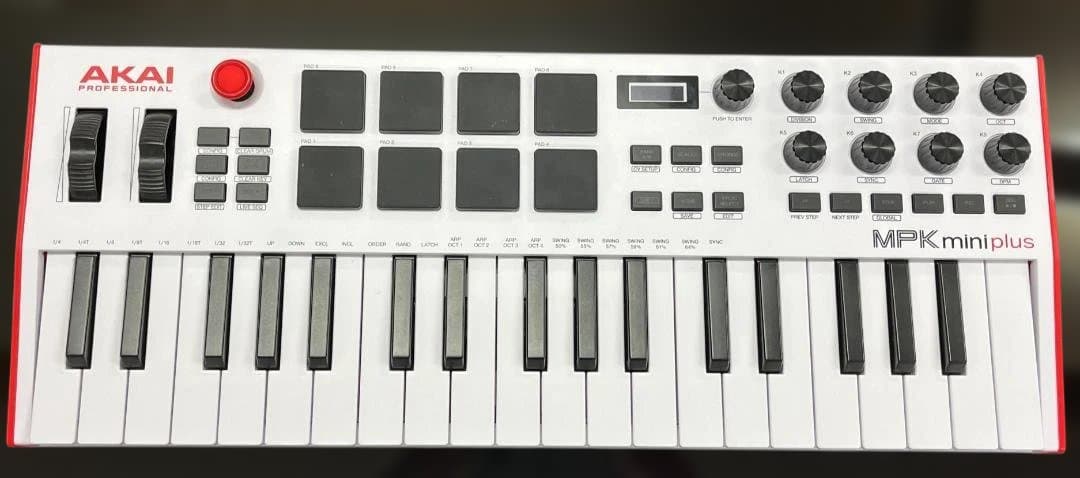 AKAI MPK mini plus 37鍵 MIDIコントローラー ホワイト