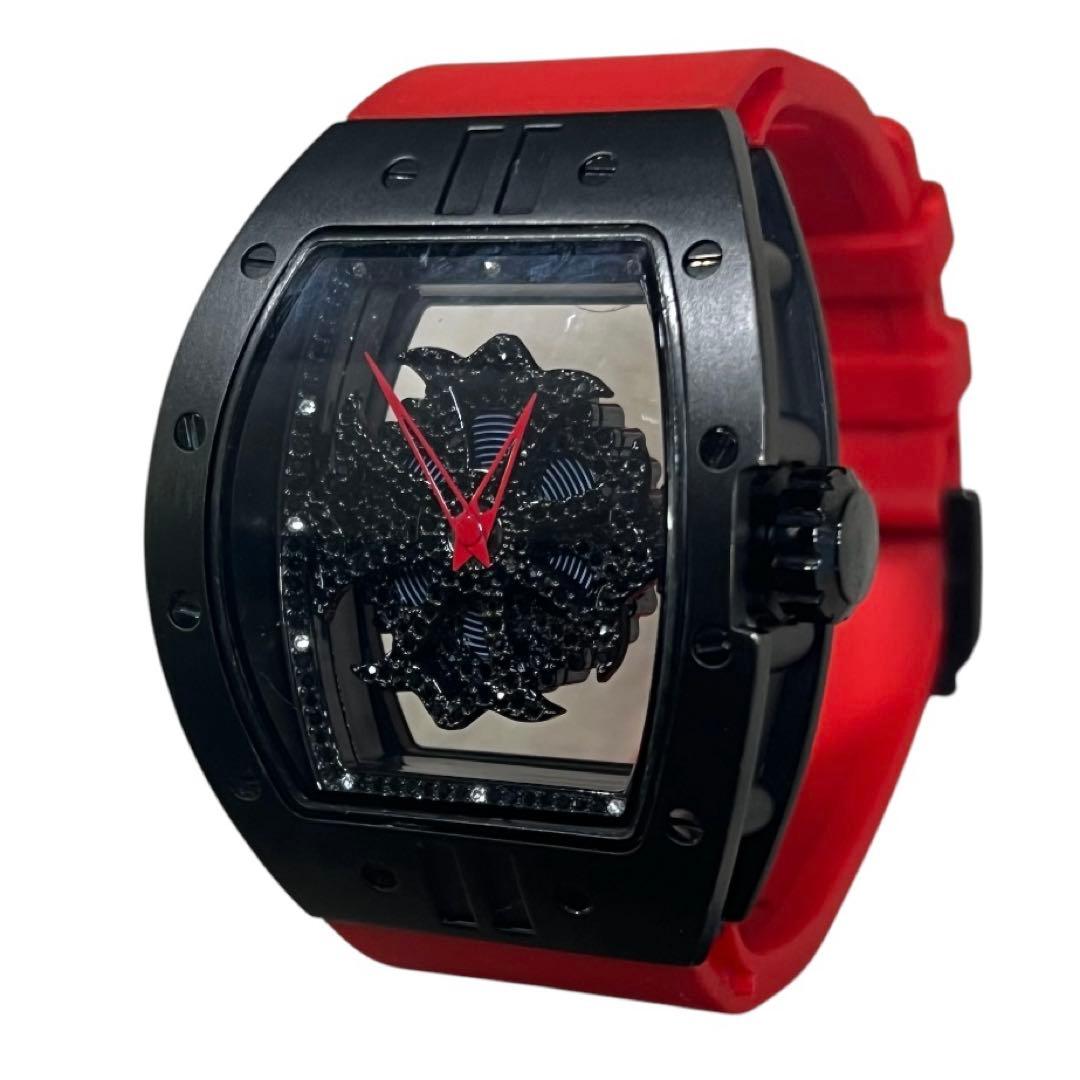 稼働品　定価4.4万円Anne Coquine 腕時計 スケルトン ぐるぐる回る