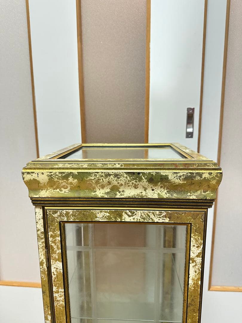 イタリア家具 ガラスショーケース 飾り棚 アンティーク ビンテージ ヴィンテージ