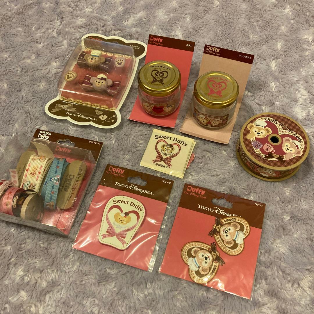 ダッフィー&シェリーメイ☆ボタン&ブローチ&リボン他☆ハンドメイド☆幼稚園バッグ