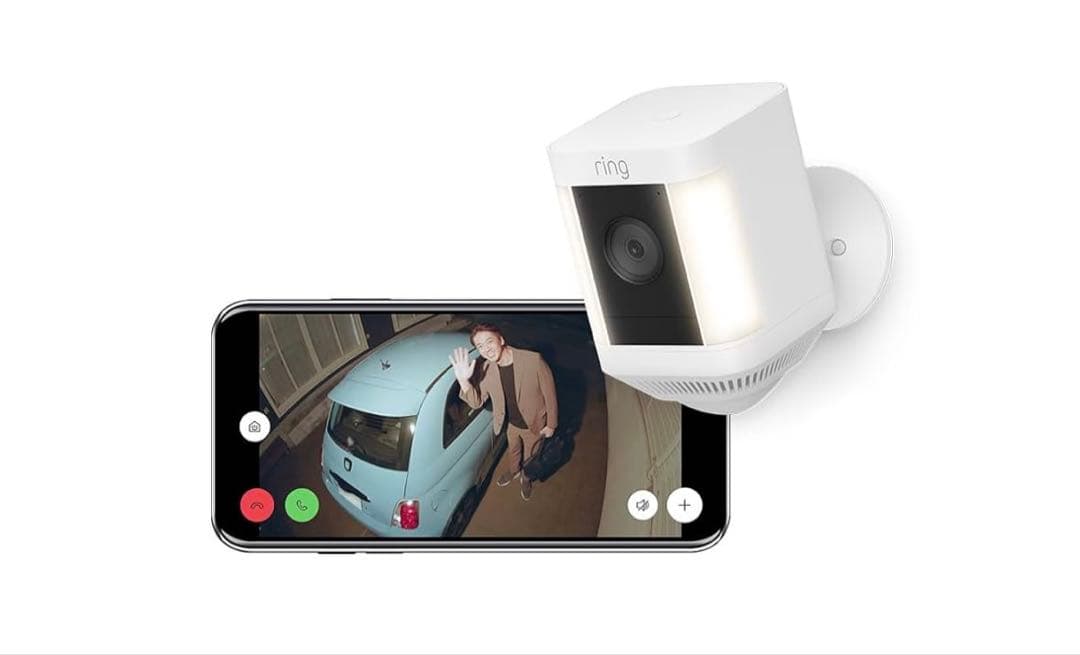 Ring Spotlight Cam Plusホワイト 防犯カメラ 未使用