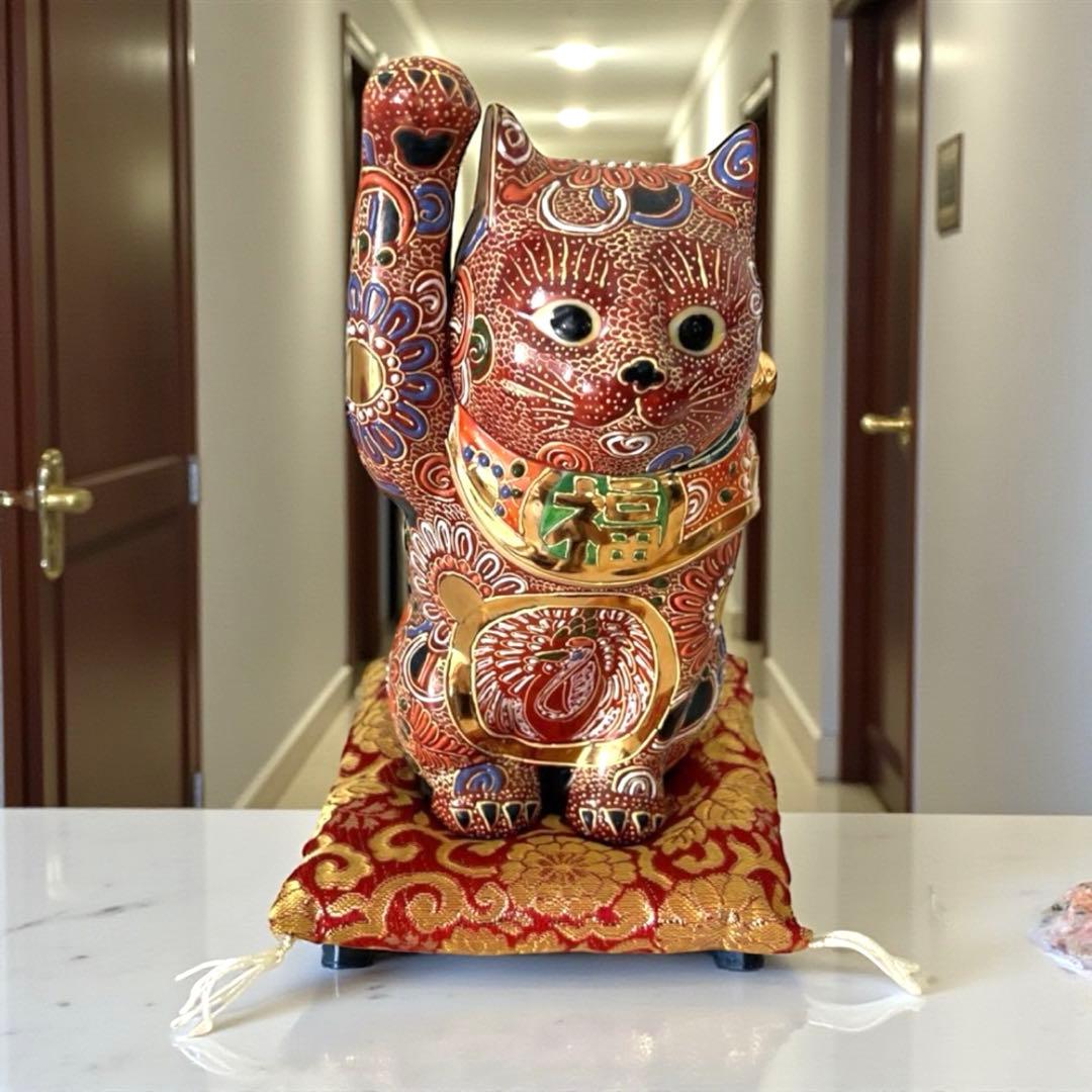 【お正月に合わせて‼️】金運/招き猫　九谷焼作家陶幸［作家物］