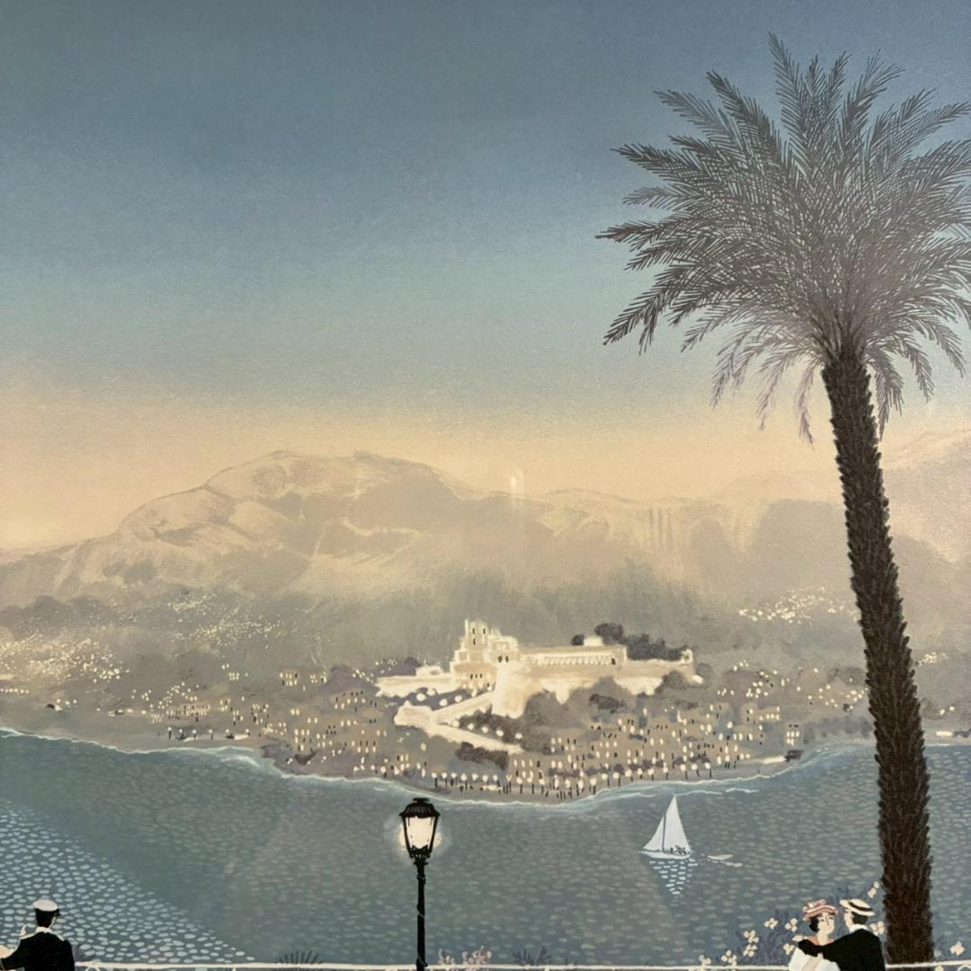 美品 ファビアン・ドラクロワ「モンテカルロ」リトグラフ 直筆サイン入 お洒落額装