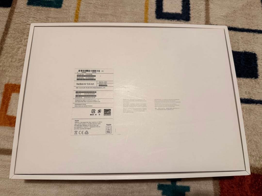 MacBook Air M2 13㌅ 16GB 256GB スターライト付属品有